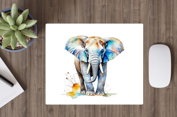 Beautiful Watercolor Elephant Graphic: Illustrations Review