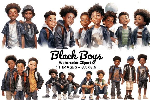 Black Boys Watercolor Clipart: An Embroidery Review