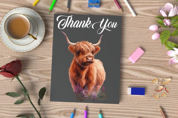 Boho Baby Highland Cow Illustrations for Branding