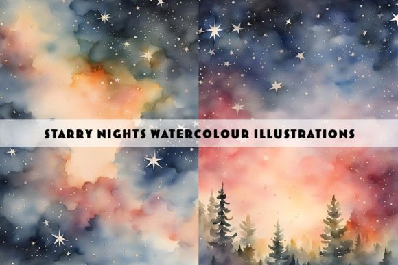 Starry Sky Nights Watercolour Duo Illustrations Review