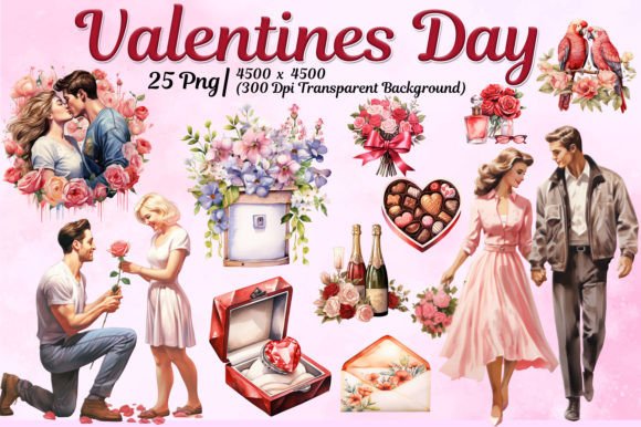 Valentine's Day Watercolor Sublimation Illustrations Review