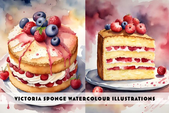 Victoria Sponge Cake Watercolour Duo Review