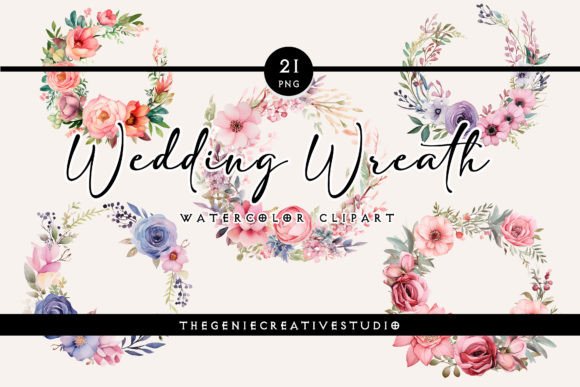 Watercolor Wedding Wreath PNG Clipart Review